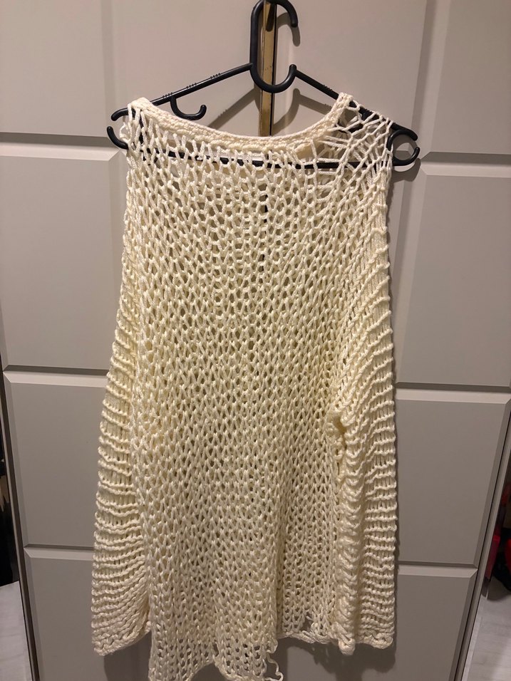 Gerçek El örgüsüdür
Bohem Stil Örgü Kadın Krem Kazak - Görsel 2