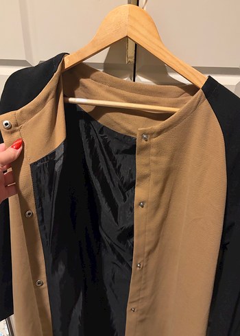 Bej Siyah Uzun Tesettüre Uygun - Görsel 2