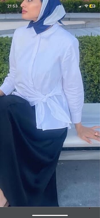 s Beden Zara bağlamalı gömlek