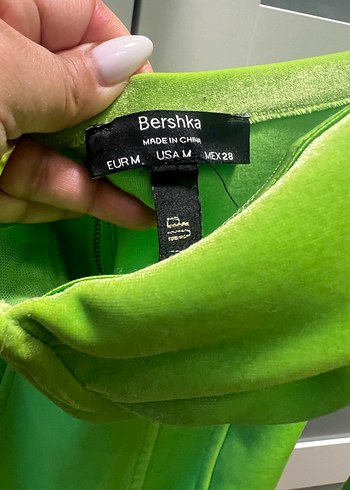 Yeşil Straplez Drapeli Mini Elbise - Görsel 3