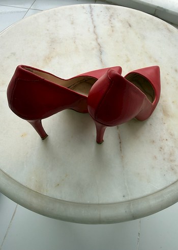 Klasik Kırmızı Deri Stiletto - Görsel 2