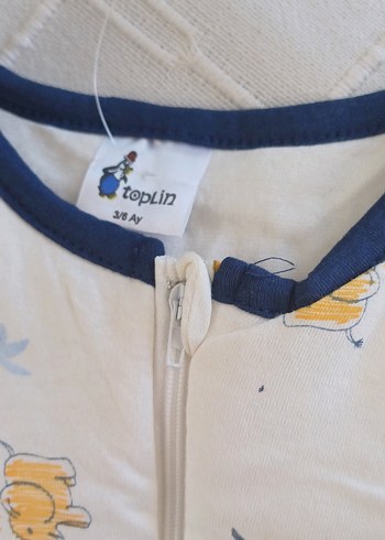 Beyaz Desenli Bebek Uyku Tulumu - Görsel 3