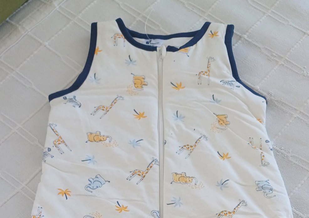 Beyaz Desenli Bebek Uyku Tulumu - Görsel 2