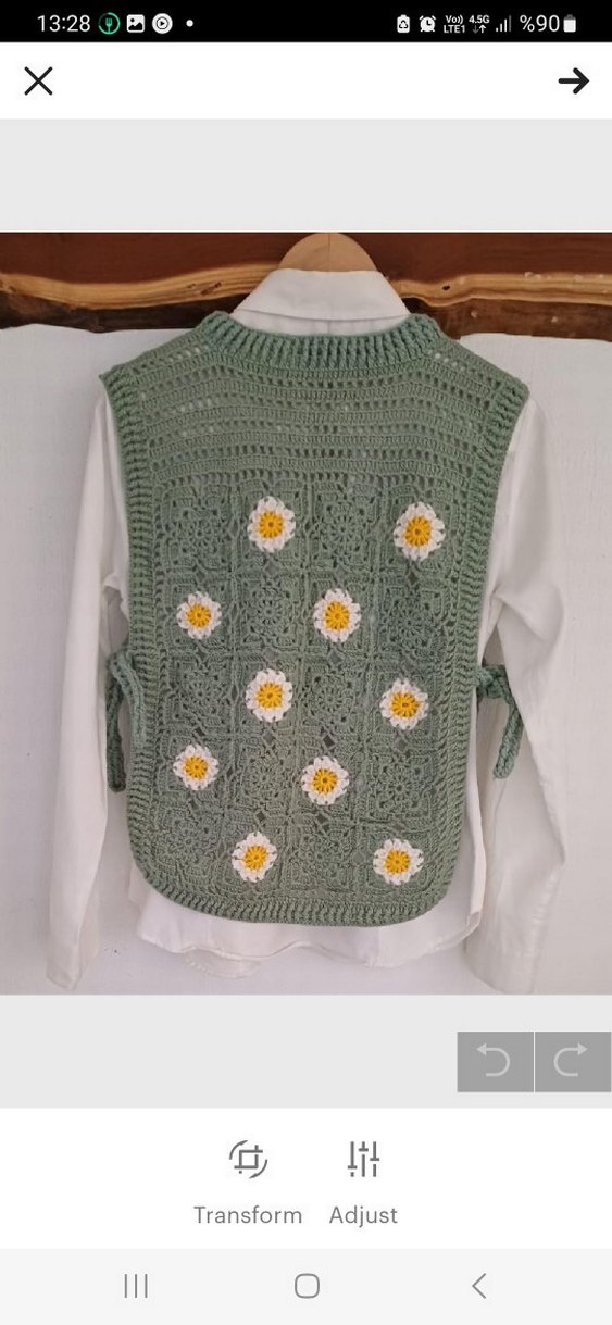 Nakışlı Gri Örgü Kadın Süveter - Görsel 2