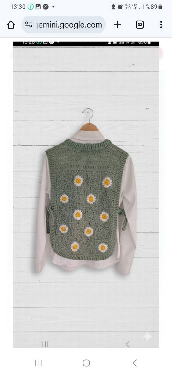 Nakışlı Gri Örgü Kadın Süveter - Görsel 4