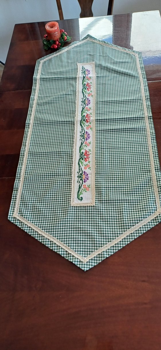 Kanavice isleme runner 52x110cm Etuval linen kumas - Görsel 2