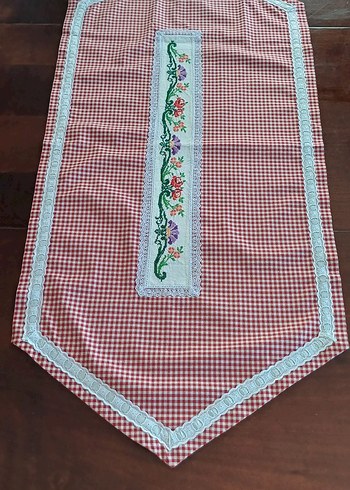 Kanavice isleme runner 52x110cm Etuval linen kumas - Görsel 2