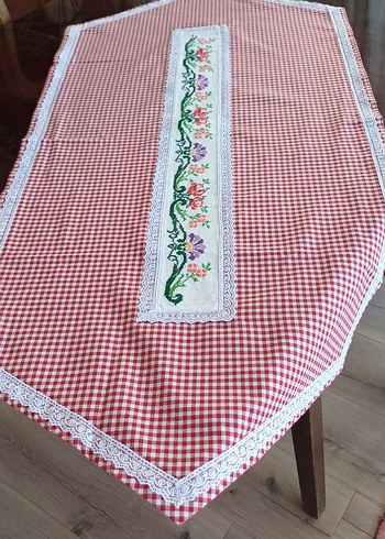 Kanavice isleme runner 52x110cm Etuval linen kumas - Görsel 3