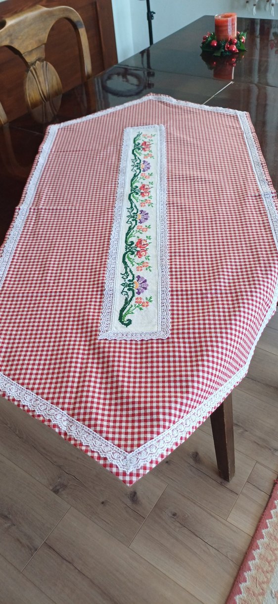 Kanavice isleme runner 52x110cm Etuval linen kumas - Görsel 3