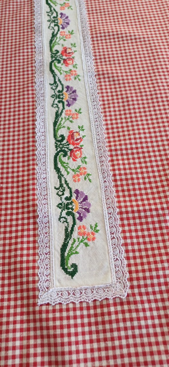 Kanavice isleme runner 52x110cm Etuval linen kumas - Görsel 2