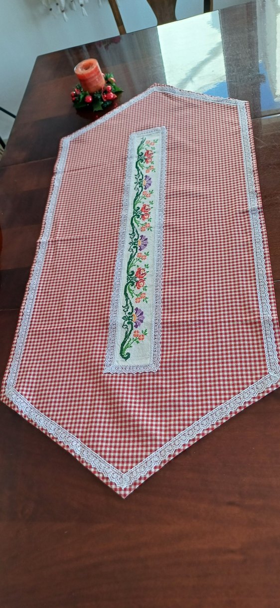 Kanavice isleme runner 52x110cm Etuval linen kumas - Görsel 4