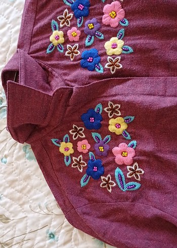 Bohem Kadın Gömlek Polo Garage marka yünlü kislik gomlek - Görsel 4