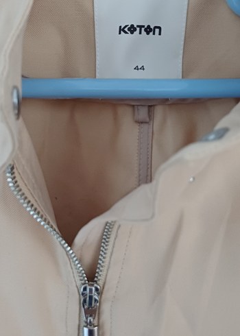 Cotton Bar Bej Midi Boy Kadın Kemerli Ceket
