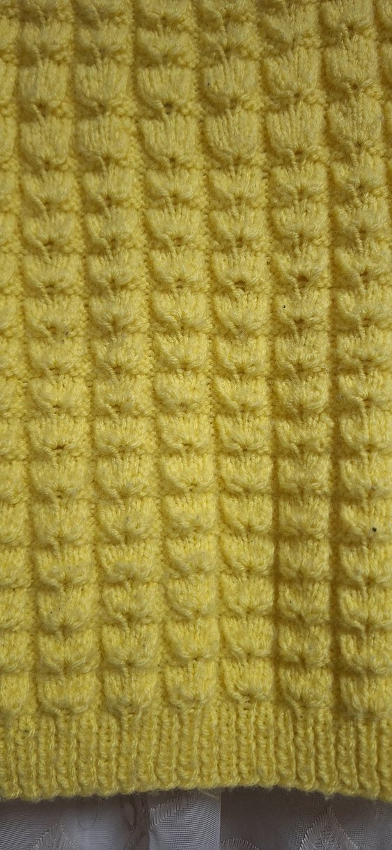 Kız  veya Erkrk Çocuk Sarı V Yaka Örgü Süveter - Görsel 3