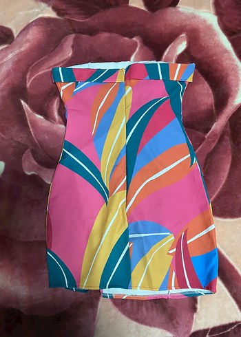 Renkli Drapeli Mini straplez - Görsel 5