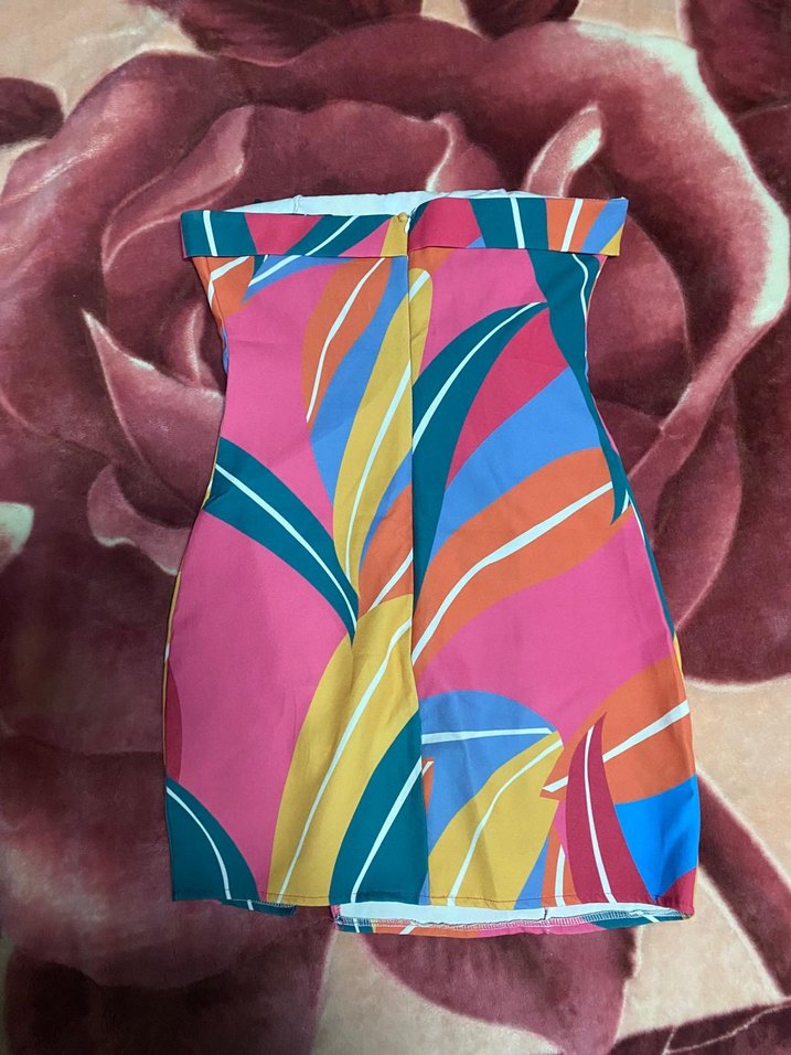 Renkli Drapeli Mini straplez - Görsel 5