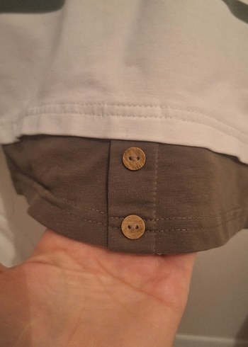 Düğmeli Kahverengi Erkek Çocuk Sweatshirt Takım - Görsel 2