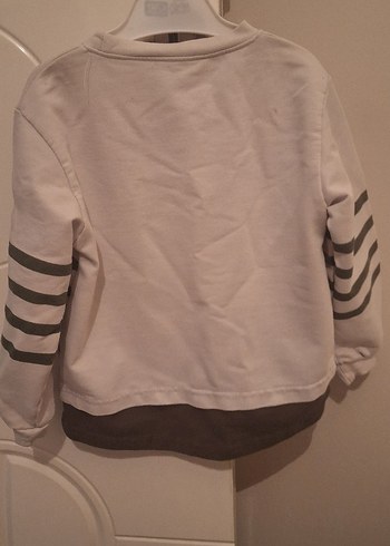 Düğmeli Kahverengi Erkek Çocuk Sweatshirt Takım - Görsel 4