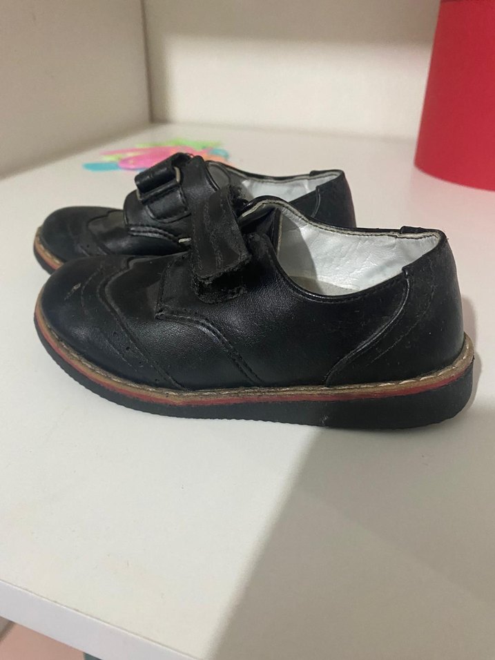 Kahverengi cizgili Tokalı Erkek Çocuk Özel Ayakkabı - Görsel 2