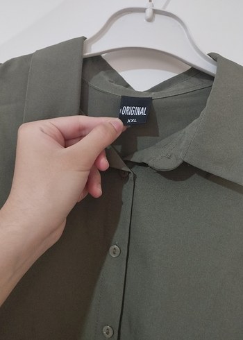 Original Penguin Düğmeli Keten Kadın Gömlek