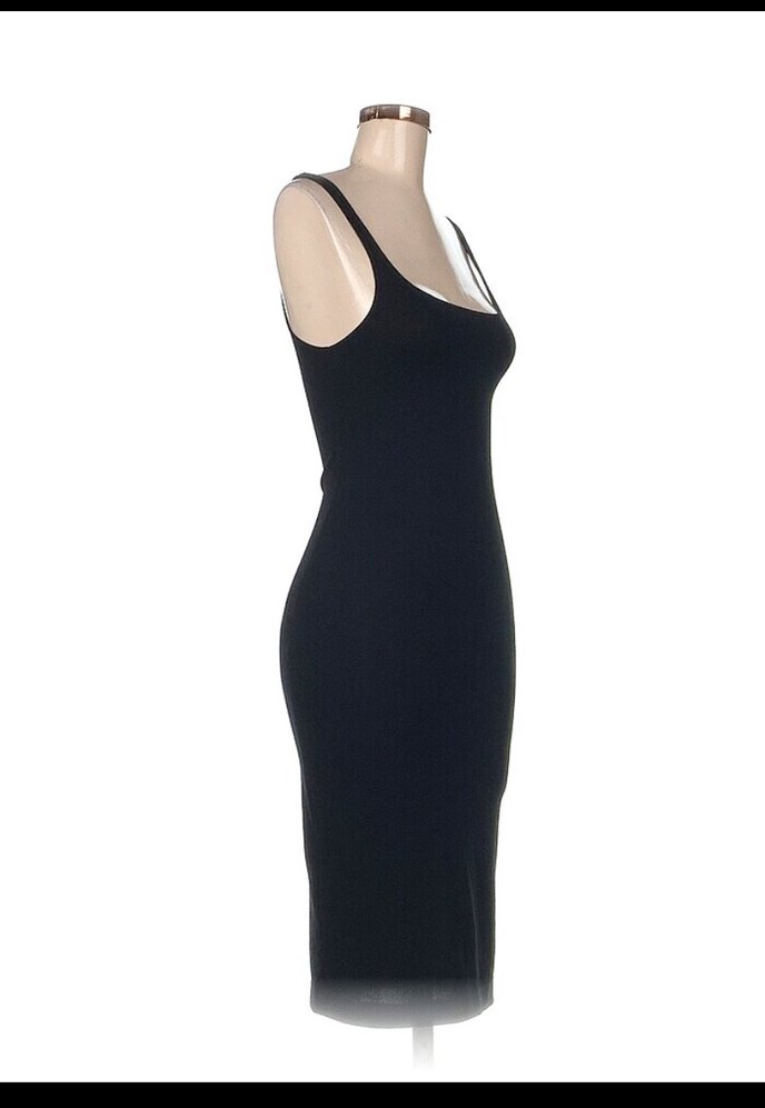 Zara Siyah Midi Kadın Elbise - Görsel 2