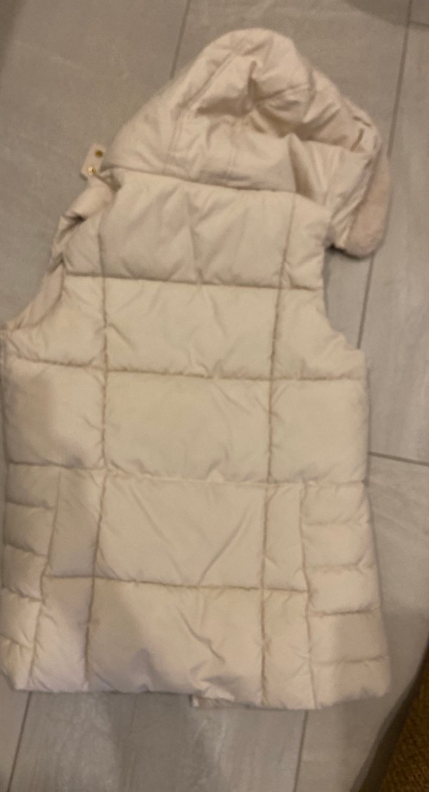 Ekru Kürklü Midi çocuk-genç kız Yelek, içi polar - Görsel 4