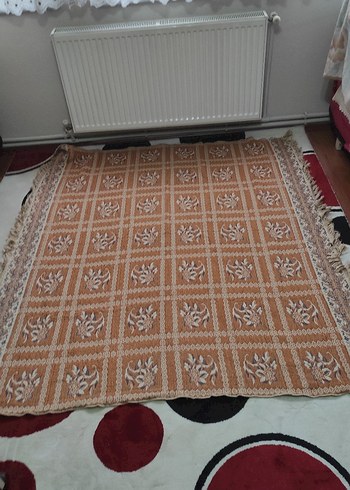 Bordo Çiçek Desenli Klasik battaniye - Görsel 4