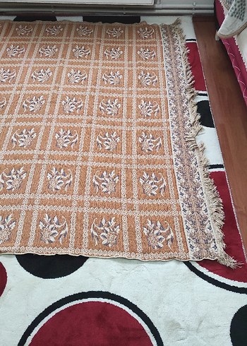 Bordo Çiçek Desenli Klasik battaniye - Görsel 3