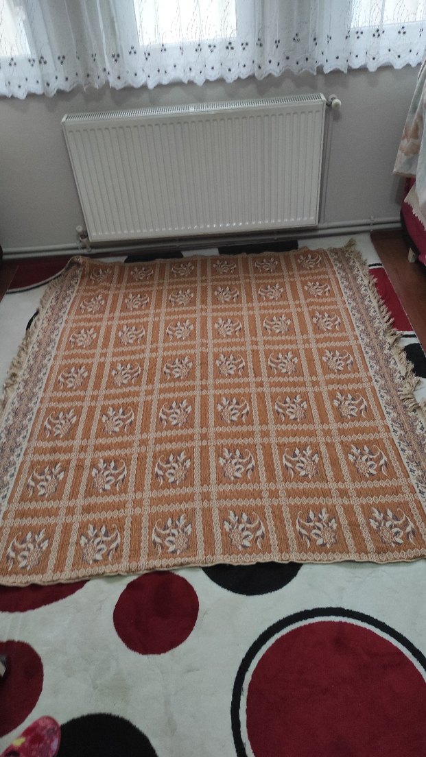 Bordo Çiçek Desenli Klasik battaniye - Görsel 4