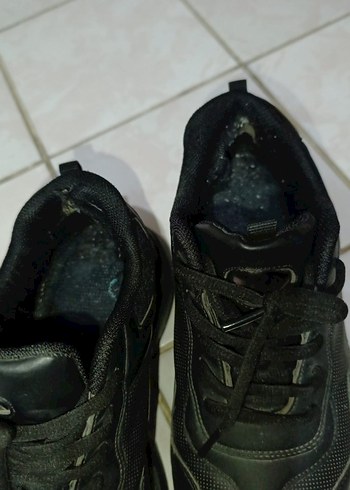 Siyah Spor Ayakkabı Bağcıklı - Görsel 6