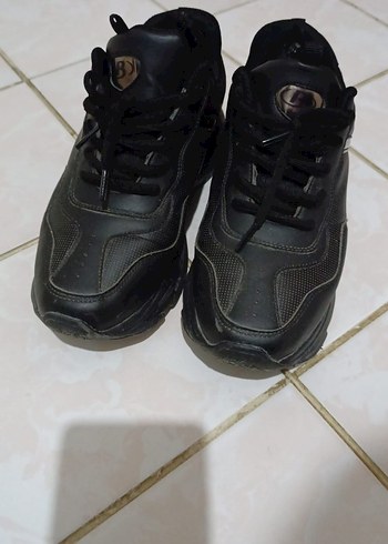 Siyah Spor Ayakkabı Bağcıklı - Görsel 5