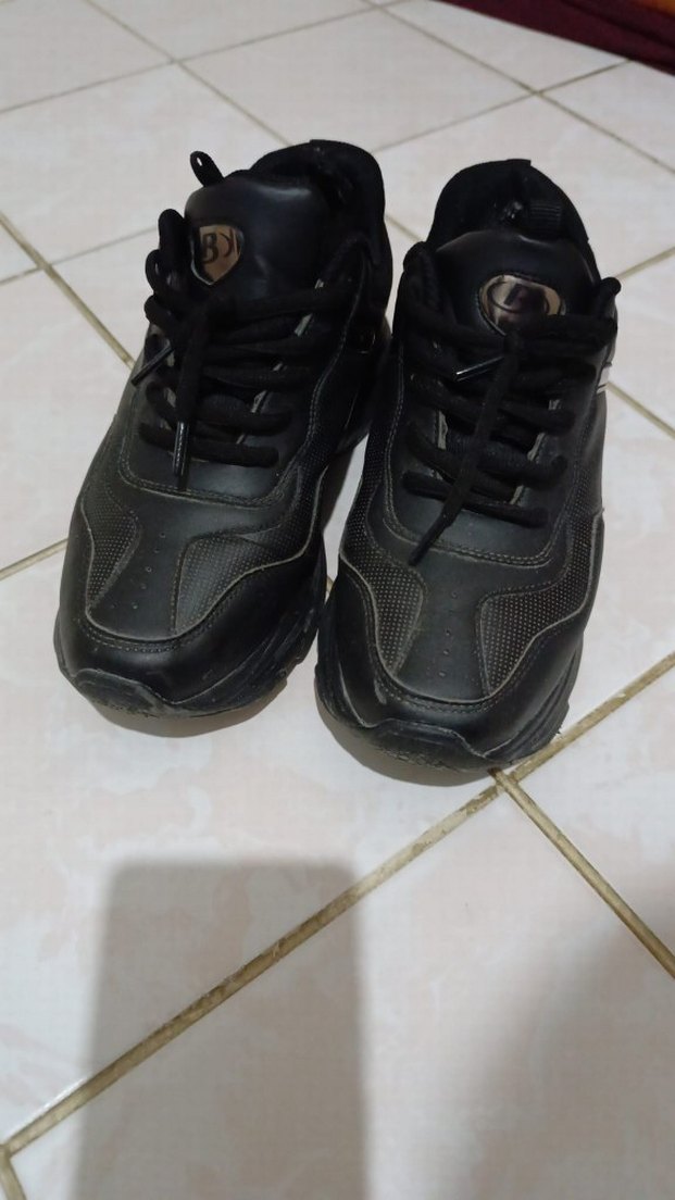 Siyah Spor Ayakkabı Bağcıklı - Görsel 5