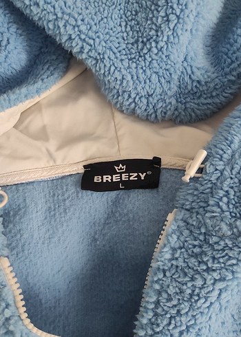 Mavi Kapüşonlu Fermuarlı Erkek Polar - Görsel 4