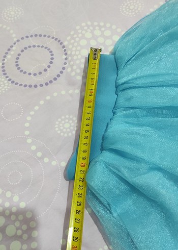 Turkuaz Renkli Kız Çocuk Fırfırlı Etek - Görsel 5