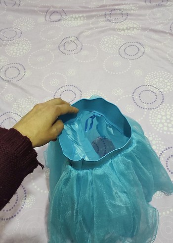 Turkuaz Renkli Kız Çocuk Fırfırlı Etek - Görsel 3