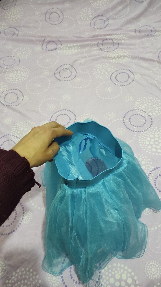 Turkuaz Renkli Kız Çocuk Fırfırlı Etek - Görsel 3