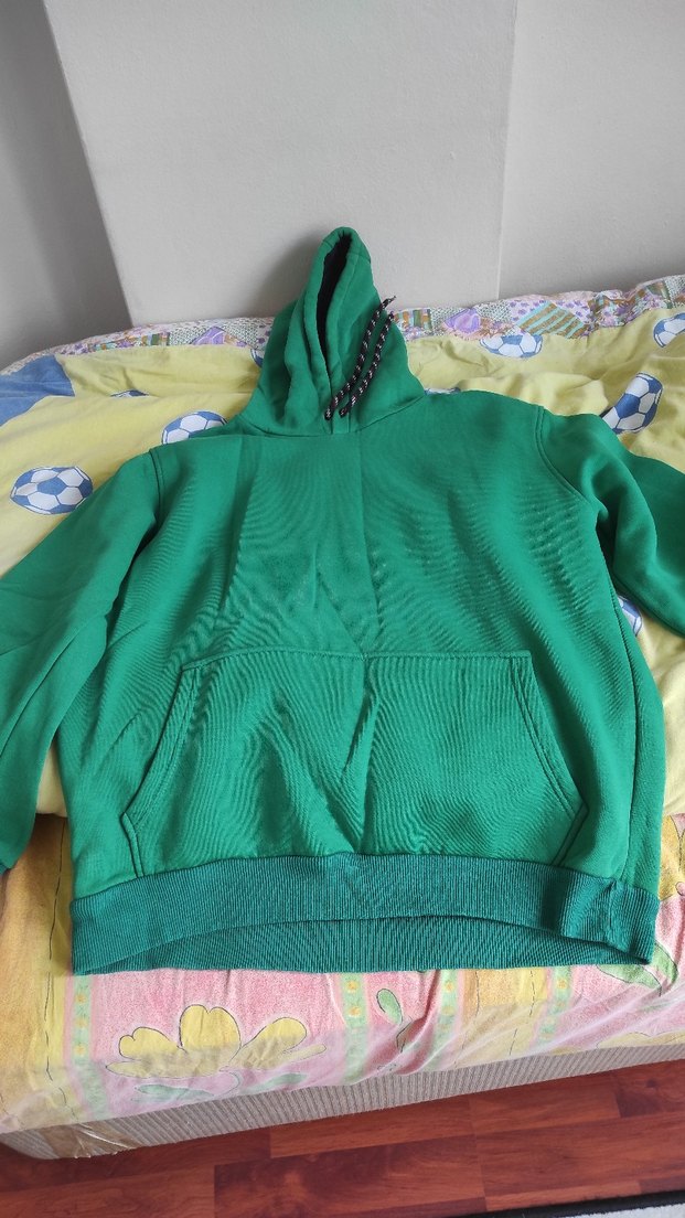 Yeşil Kapüşonlu Fermuarlı Sweatshirt - Görsel 3