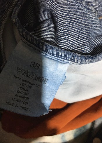 Koton Düğmeli Mavi Bol Kesim Kot Pantolon