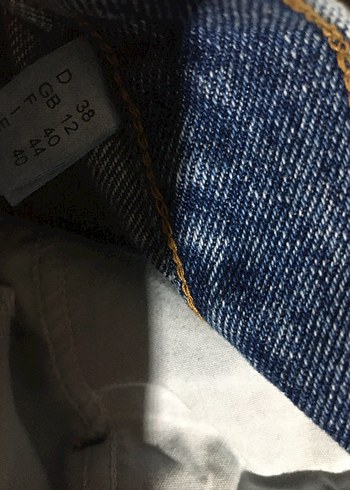38 Beden mavi Renk Düğmeli Mavi Bol Kesim Kot Pantolon