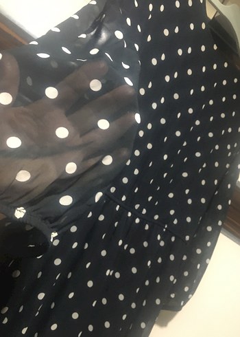 Puantiye Desenli Piliseli Midi Hamile Eteği - Görsel 2