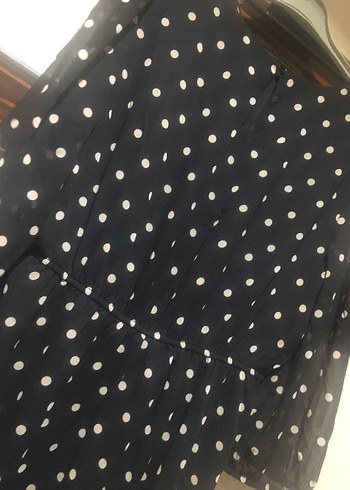 Puantiye Desenli Piliseli Midi Hamile Eteği - Görsel 4