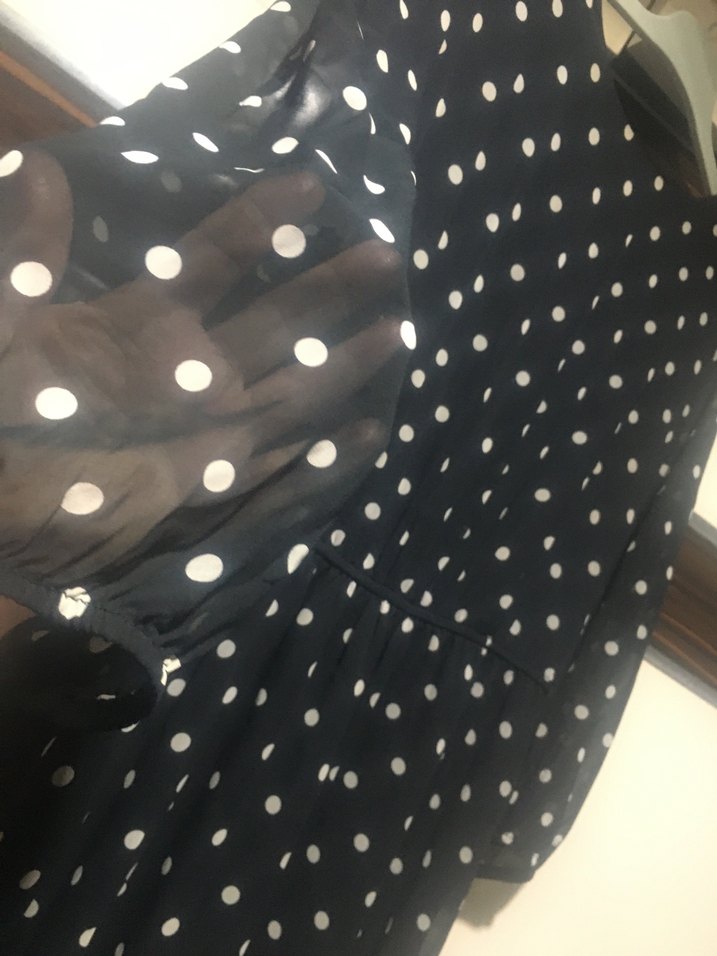 Puantiye Desenli Piliseli Midi Hamile Eteği - Görsel 2