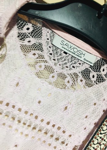 Pembe Bohem Nakışlı Uzun Kadın Sabahlık - Görsel 7