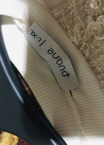 Düğmeli Beyaz Triko Hamile Hırkası - Görsel 5