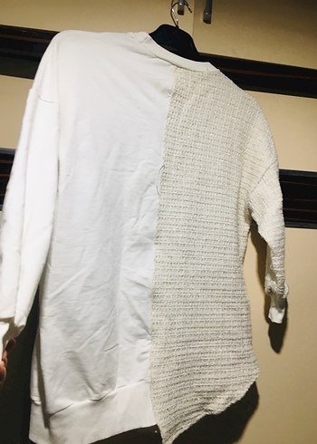 Düğmeli Beyaz Triko Hamile Hırkası - Görsel 4