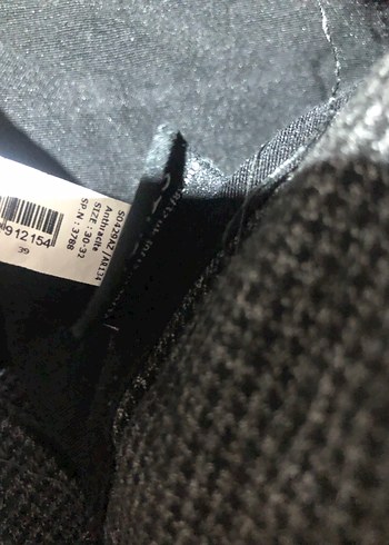 Gri Erkek Ofis Pantolonu, Kemer Detaylı - Görsel 5