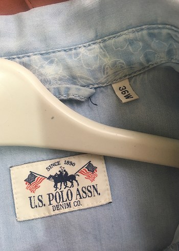 xs Beden Mavi Denim Uzun Kollu Kadın Gömlek Elbise