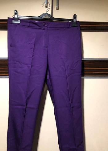 Mor Pilili Kadın Kumaş Pantolon - Görsel 2