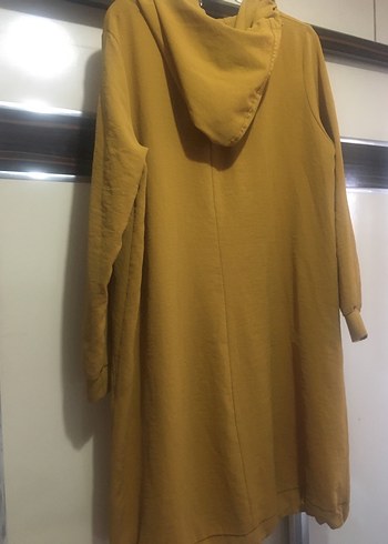 Diğer Diger Sarı Kapüşonlu Uzun Kadın Tunik