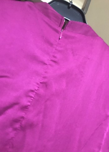 Uzun Kollu İşlemeli Mor Uzun Abiye - Görsel 5